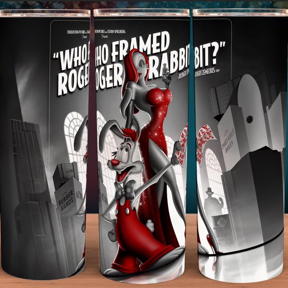 Glow in the Dark Who Framed Roger Rabbit and Jessica Rabbit Cup Mug Tumbler - Picture 2 of 2